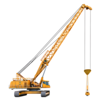 3D Rendering of a Crawler Crane on Transparent Background png