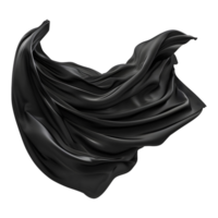 Black Silk Cloth on Transparent background png