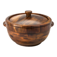Wooden Bread Pot on Transparent background png