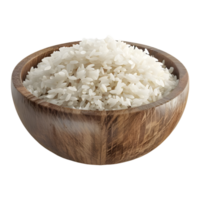 basmati arroz en un cuenco en transparente antecedentes png