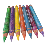 3d le rendu de une coloré des crayons sur transparent Contexte png