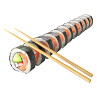 japanisch Shushi mit Stöcke auf transparent Hintergrund png