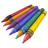 3D Rendering of a Colorful Pencils on Transparent Background png