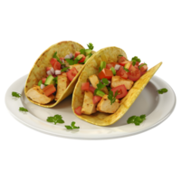 3D Rendering of a American Tacos on Transparent Background png