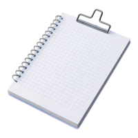 Blank Paper with Clipper on Transparent background png