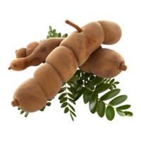 3D Rendering of a Tamarind on Transparent Background png