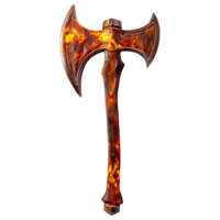 3D Rendering of a Wood Cutting Axe on Transparent Background png