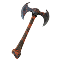 3D Rendering of a Wood Cutting Axe on Transparent Background png