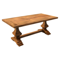 3D Rendering of a Blank Wooden Table on Transparent Background png