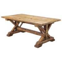 3d representación de un blanco de madera mesa en transparente antecedentes png