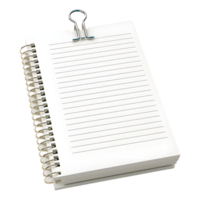 Blank Paper with Clipper on Transparent background png