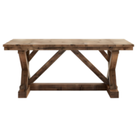 3d le rendu de une Vide en bois table sur transparent Contexte png