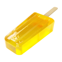 3D Rendering of a Yellow Ice Cream on Transparent Background png