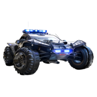 3D Rendering of a Police Patrolling Mobile on Transparent Background png