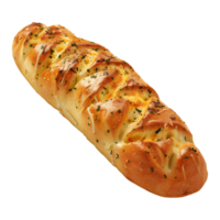 3D Rendering of a Long Bread Baked on Transparent Background png