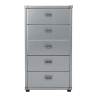 3D Rendering of a Drawer of Locker Vertical on Transparent Background png