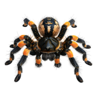 3D Rendering of a Mexican redknee tarantula spider on Transparent Background png