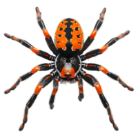 3D Rendering of a Mexican redknee tarantula spider on Transparent Background png