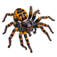 3D Rendering of a Mexican redknee tarantula spider on Transparent Background png