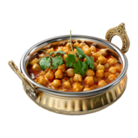 3D Rendering of a Fried Chickpea in a Bowl on Transparent Background png