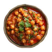 3D Rendering of a Fried Chickpea in a Bowl on Transparent Background png