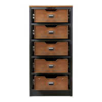 3D Rendering of a Drawer of Locker Vertical on Transparent Background png