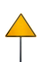 Yellow empty road sign cut out image png