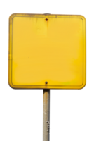 Yellow empty road sign cut out image png