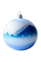 Blue and white glossy christmas tree toy png