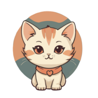 ilustración de un linda y contento gatito png