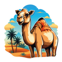 öken- kamel klistermärke png