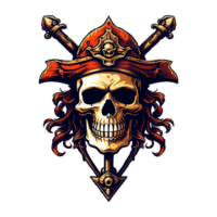 pirate skull illustration png