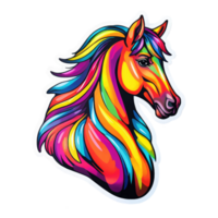 rainbow cartoon horse illustration png