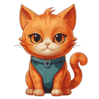 Illustration of a cute and happy cat png