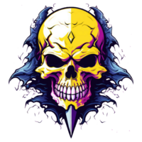 Demon skull illustration png