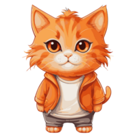 Illustration of a cute and happy cat png
