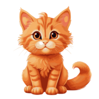 Illustration of a cute and happy cat png