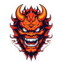 ilustración de cráneo de demonio png