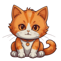 Illustration of a cute and happy cat png