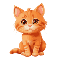 ilustración de un linda y contento gato png