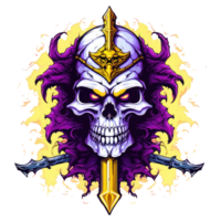 Demon skull illustration png