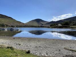 A view of the Isle of Arran in Scotland on a sunny day photo