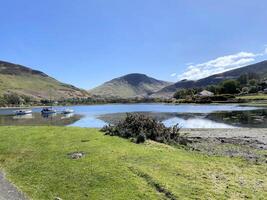 A view of the Isle of Arran in Scotland on a sunny day photo