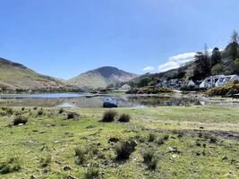 A view of the Isle of Arran in Scotland on a sunny day photo