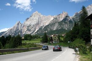 A view of the Austrian Mountains in the summer photo