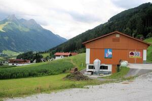 A view of the Austrian Mountains in the summer photo