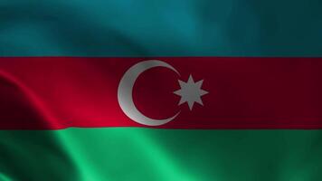 a bandeira do Azerbaijão vôo dentro a vento. a conceito do patriotismo e amor para a pátria. video