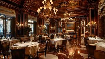 Luxurious and Ornately Decorated Dining Room in a Historic Palace or Mansion photo