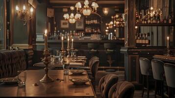 Vintage Charm Abounds in Sophisticated Dining Establishment, Offering Guests a Refined, Timeless Ambiance for Exceptional Culinary Experiences photo