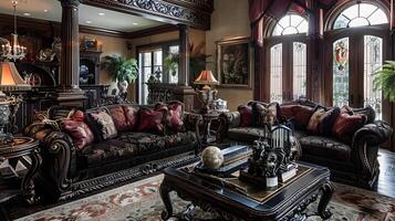 prodigar de inspiración barroca interior de un exclusivo aristocrático señorío foto